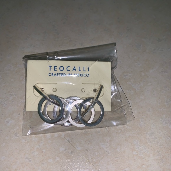 Teocalli NWT Sterling Silver Multi Ring Earrings - Picture 2 of 2